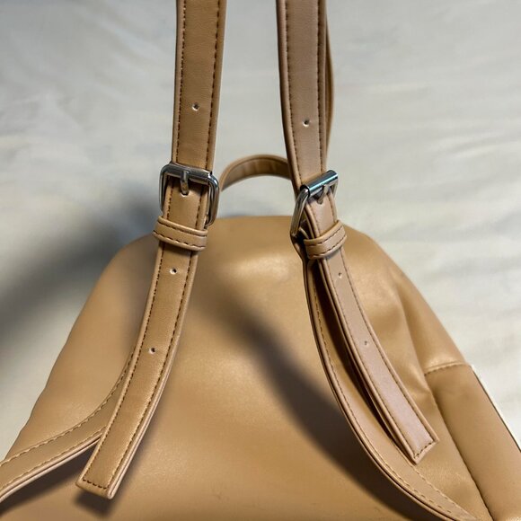 Miniso Beige Faux Leather Backpack - Picture 3 of 9